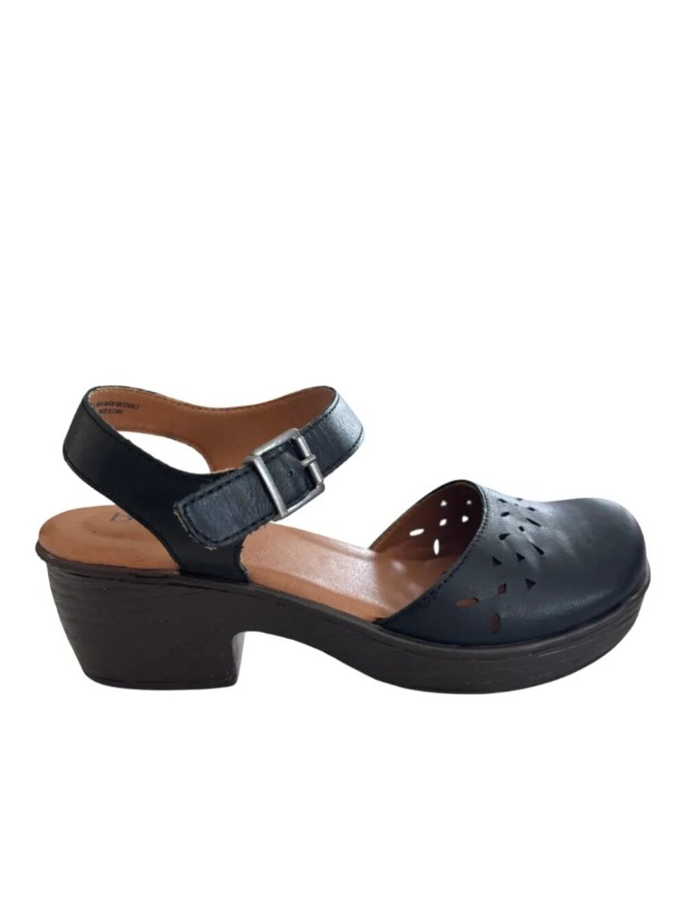BOC Jasmine Clog Mary Jane Sandals Black Rockabilly Boho Cottagecore SZ 9